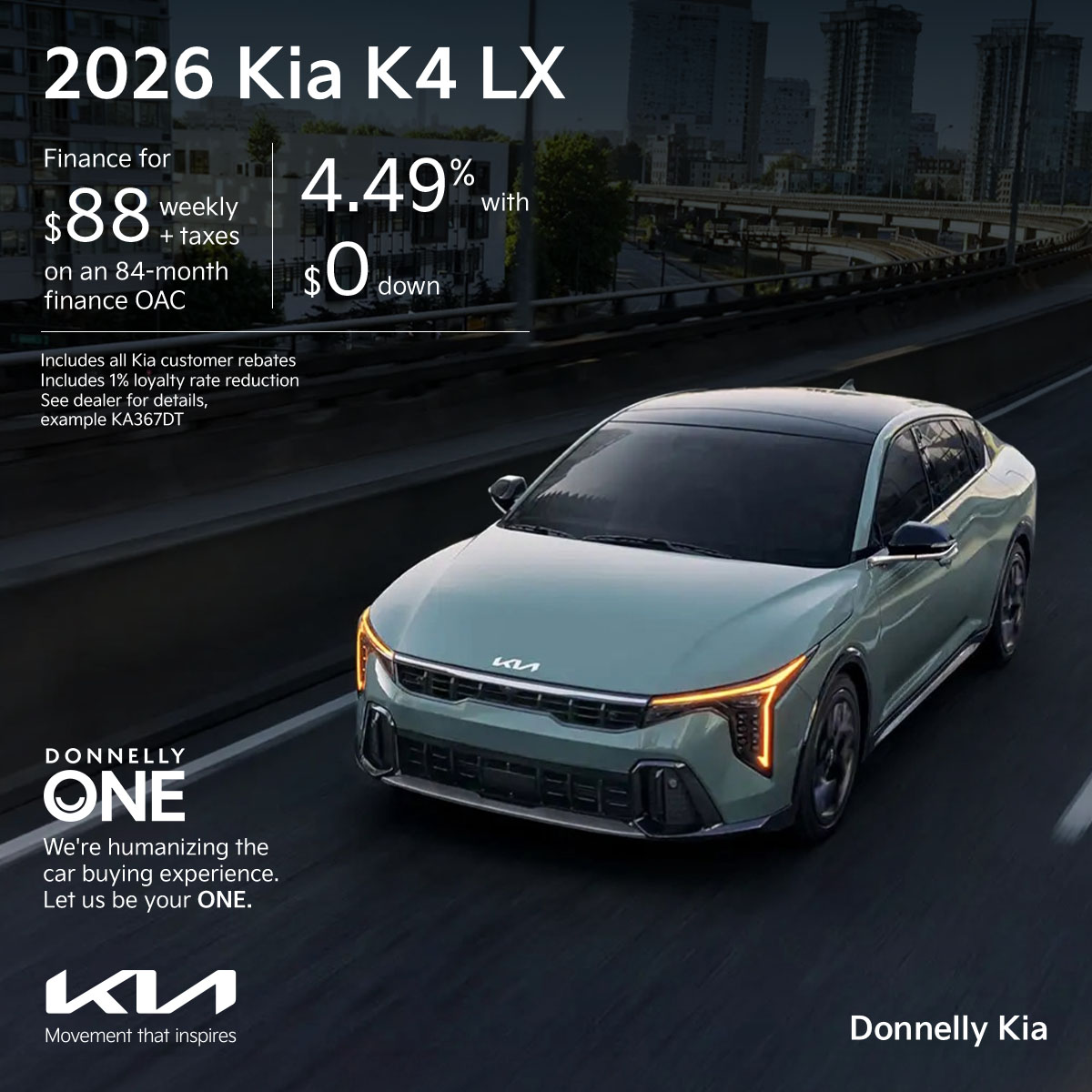 2026 Kia K4 LX